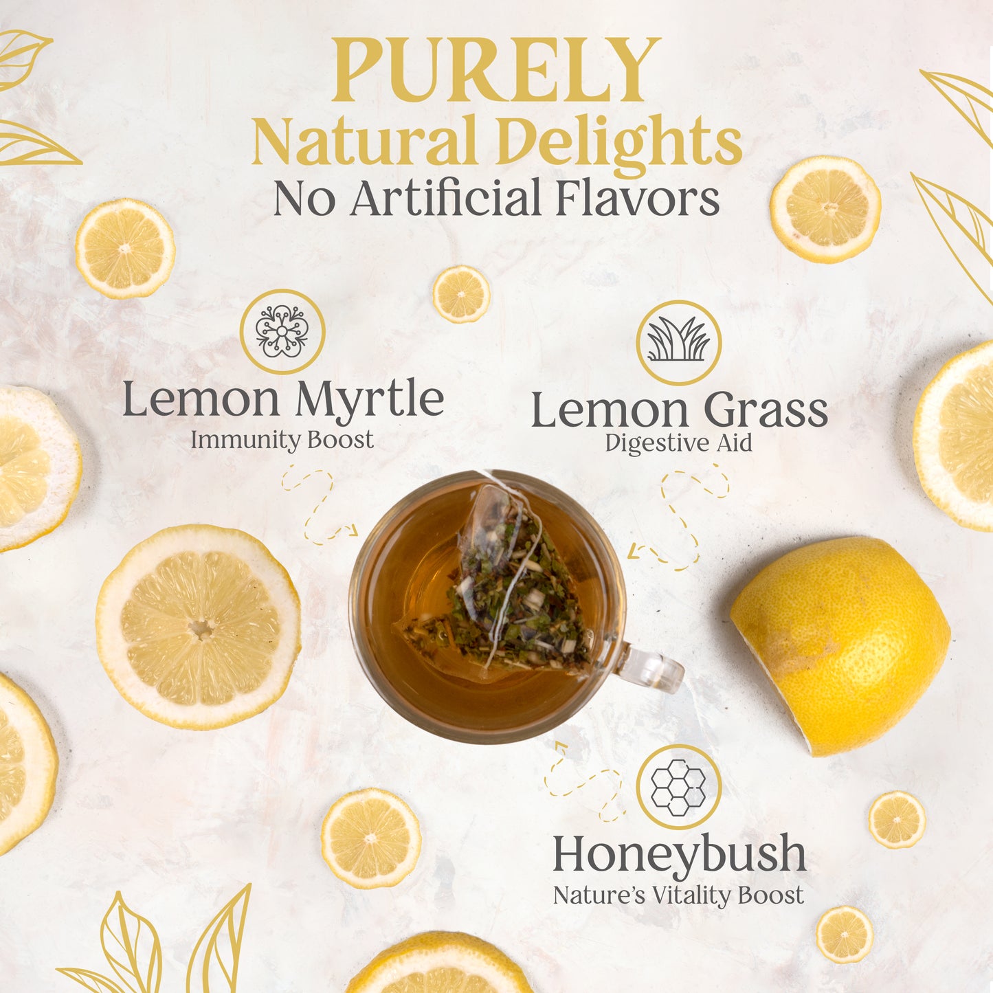 Lemon  Drop: An Herbal Lemongrass, Lemon Myrtle Blend