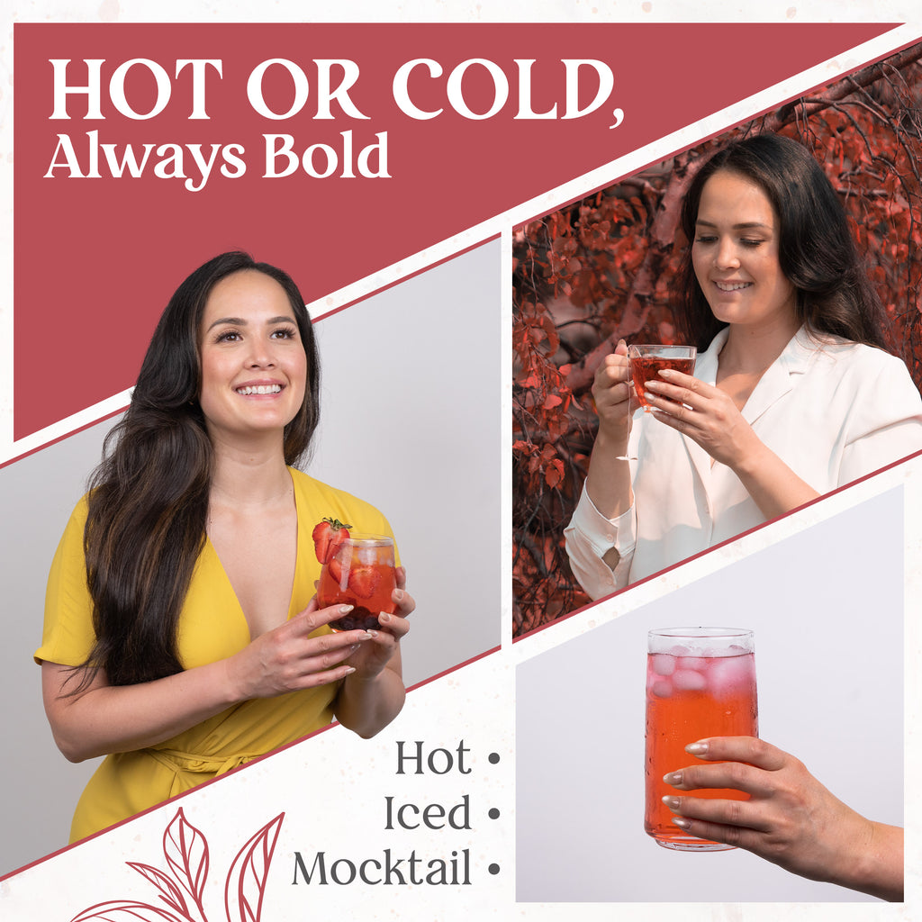 Berry Sangria Mock-tail Tea - Black Tea with Hibiscus & Elderberry