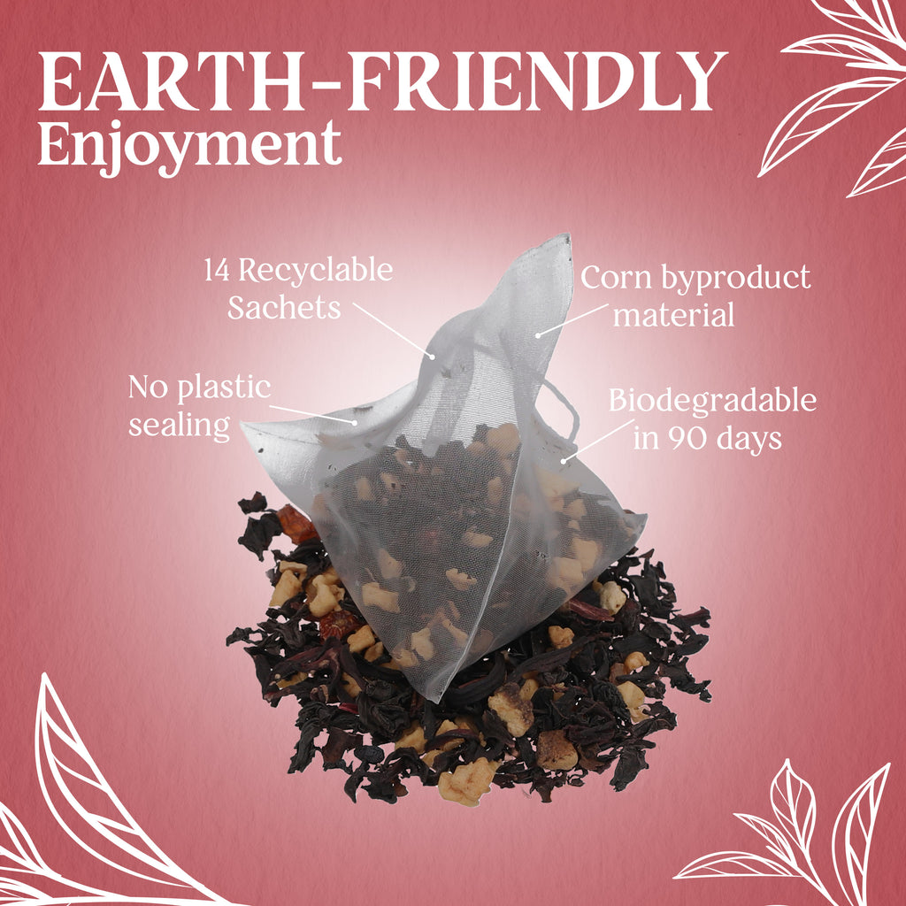 Berry Sangria Mock-tail Tea - Black Tea with Hibiscus & Elderberry