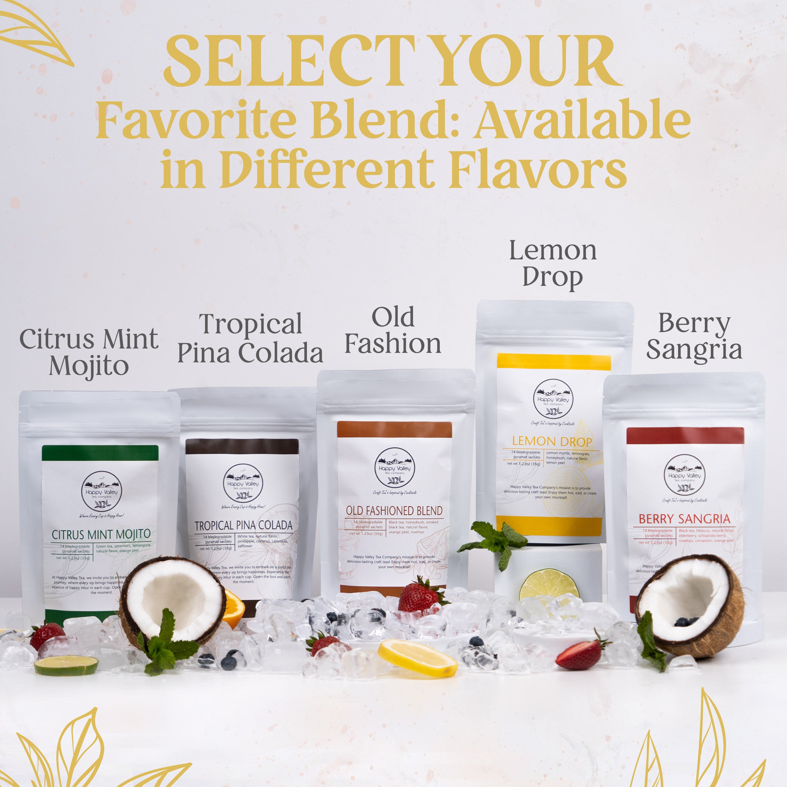 Lemon  Drop: An Herbal Lemongrass, Lemon Myrtle Blend