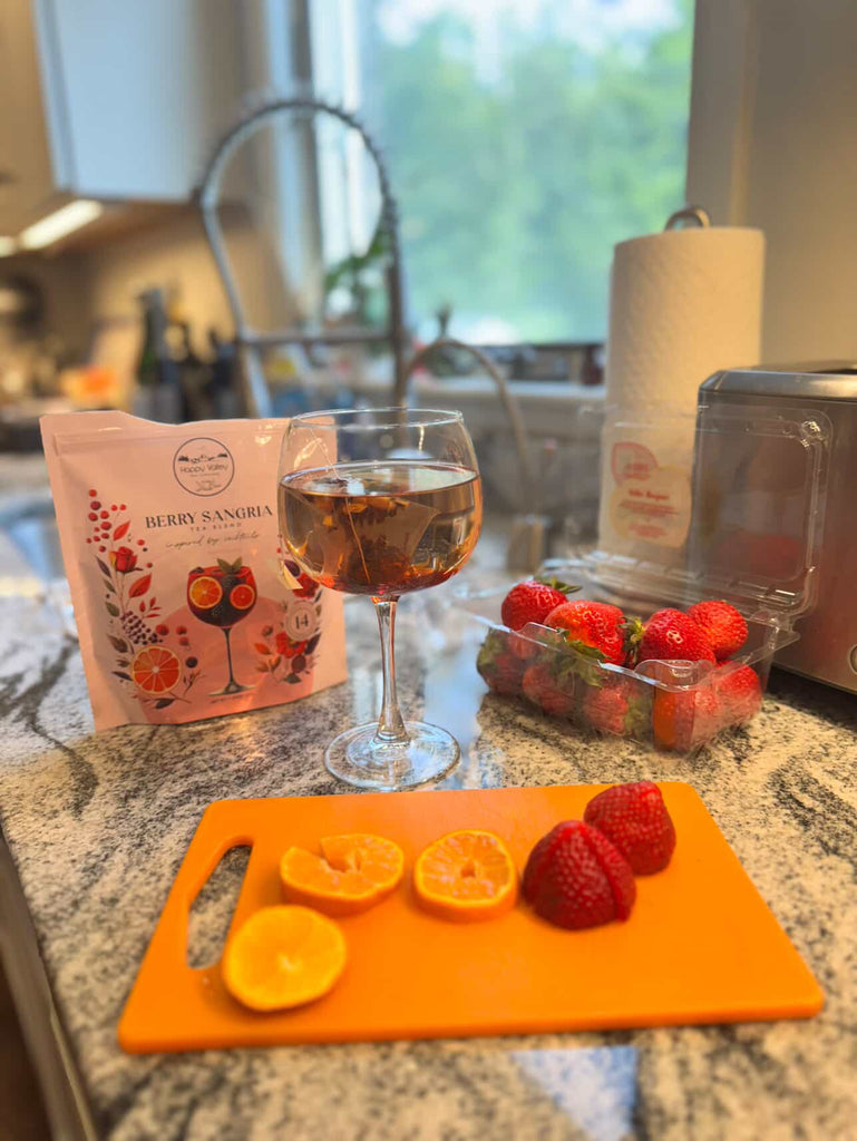 Berry Sangria Mock-tail Tea - Black Tea with Hibiscus & Elderberry